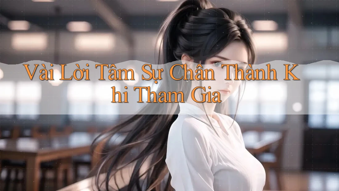 Vài Lời Tâm Sự Chân Thành Khi Tham Gia Vài Lời Tâm Sự Chân Thành Khi Tham Gia